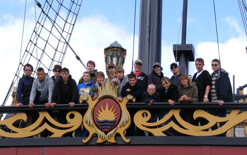 An Deck der "Prinz Willem". Freizeit 2007 (jfo)